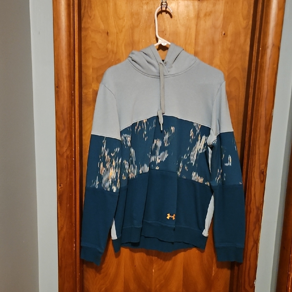Under Armour Teal and Light Gray Hoodie